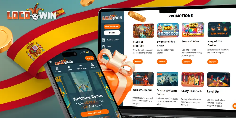 Juega y apuesta en deportes con bonos en Locowin en España