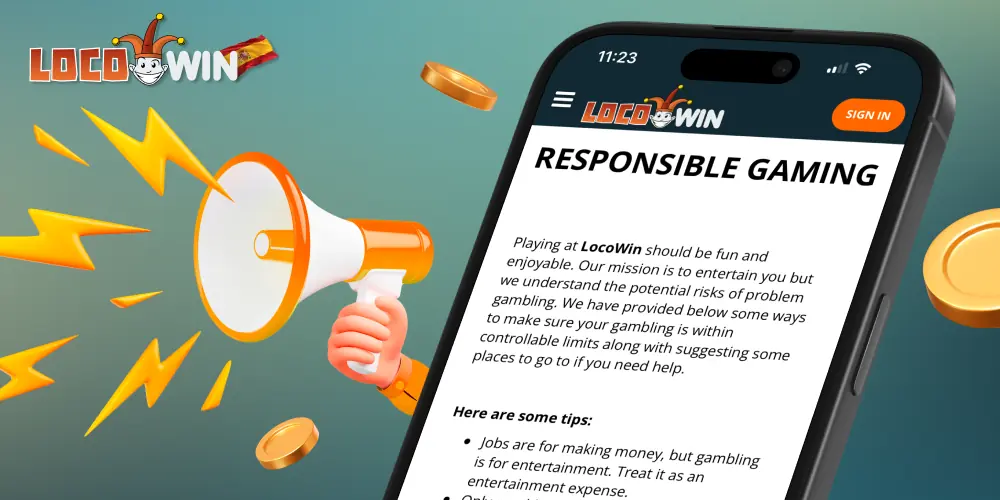Locowin en España Medidas de juego responsable